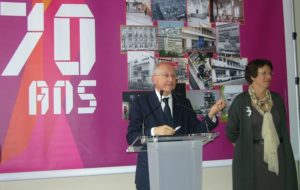 Philippe Wahl pdg groupe la poste - Mauricette Feuillas directrice de L'adresse Musée de la Poste